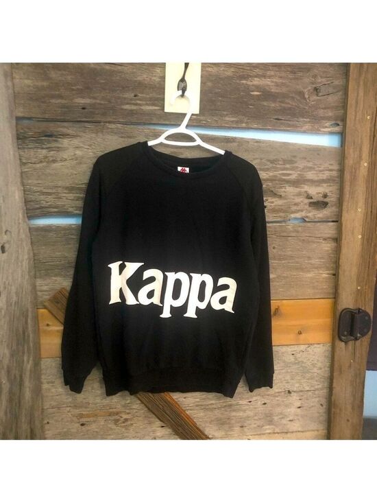 Kappa Sweaters - Kappa Size Med Black Logo Crew Neck Sweatshirt